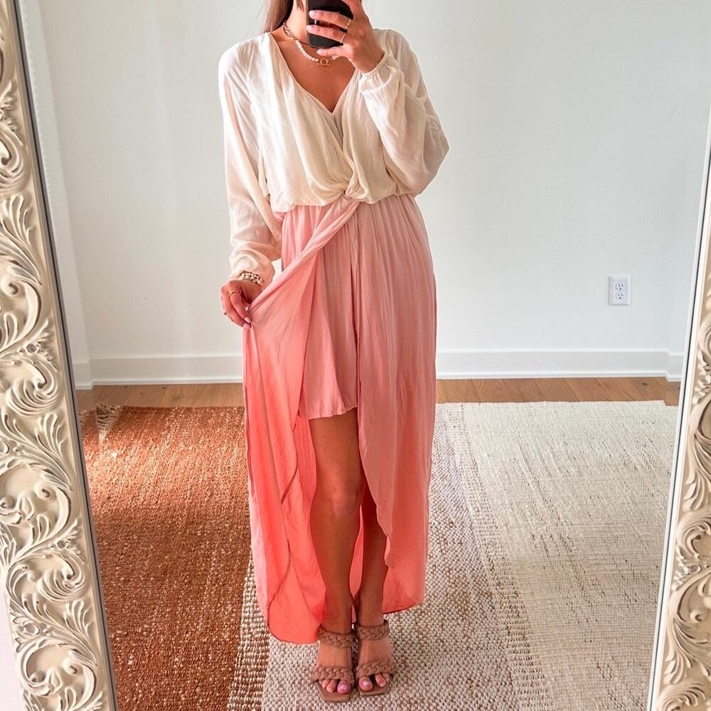 Free People Ombré Pebble Beach Maxi High Low Dress - Picture 2 of 5